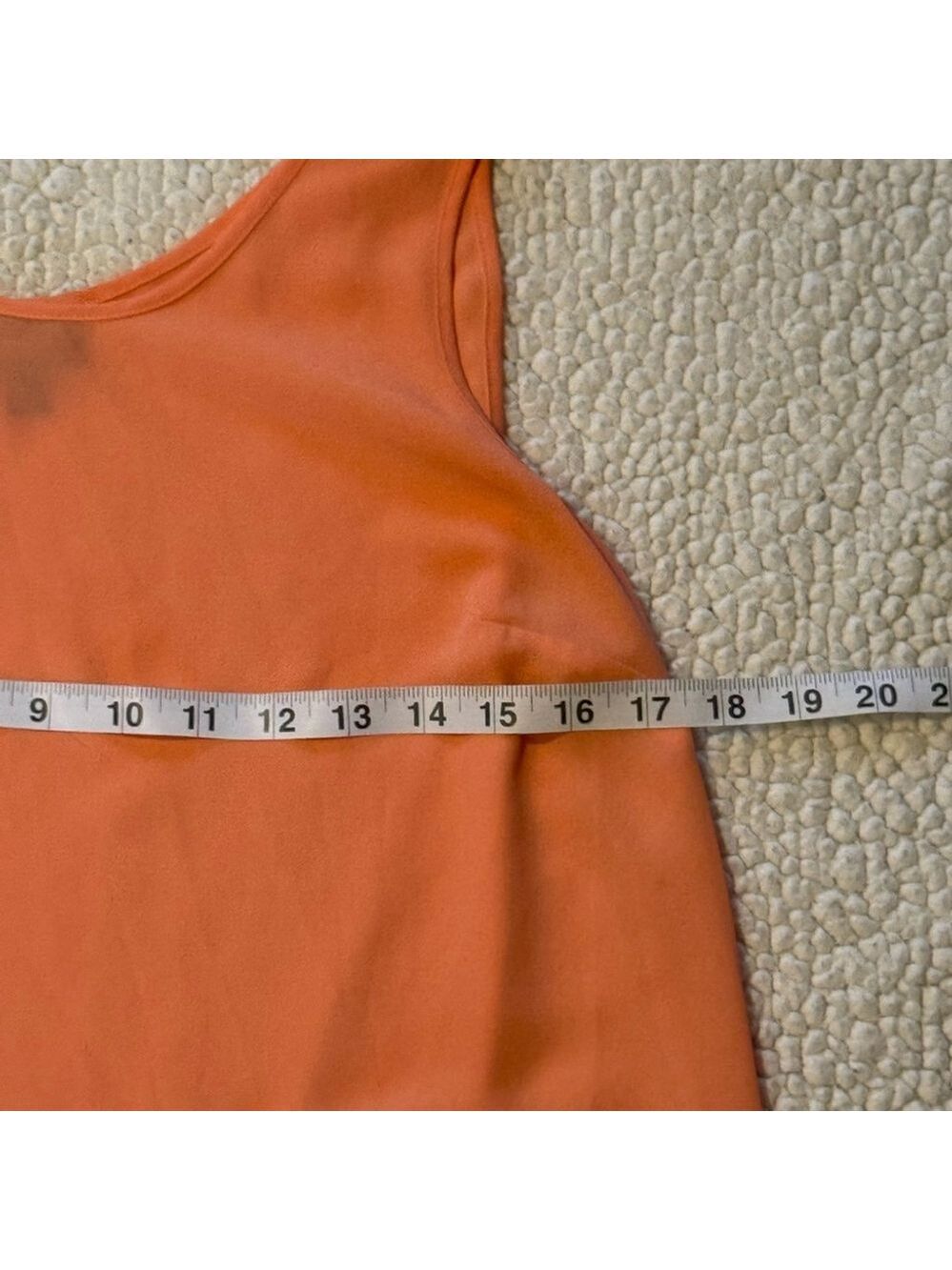 Mossimo Orange Split Back Tank Top M | Flowy Lightweight Summer Top - Picture 12 of 15
